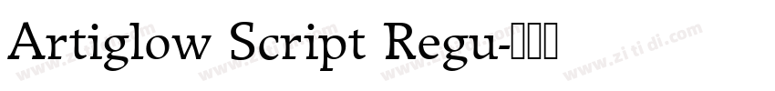 Artiglow Script Regu字体转换